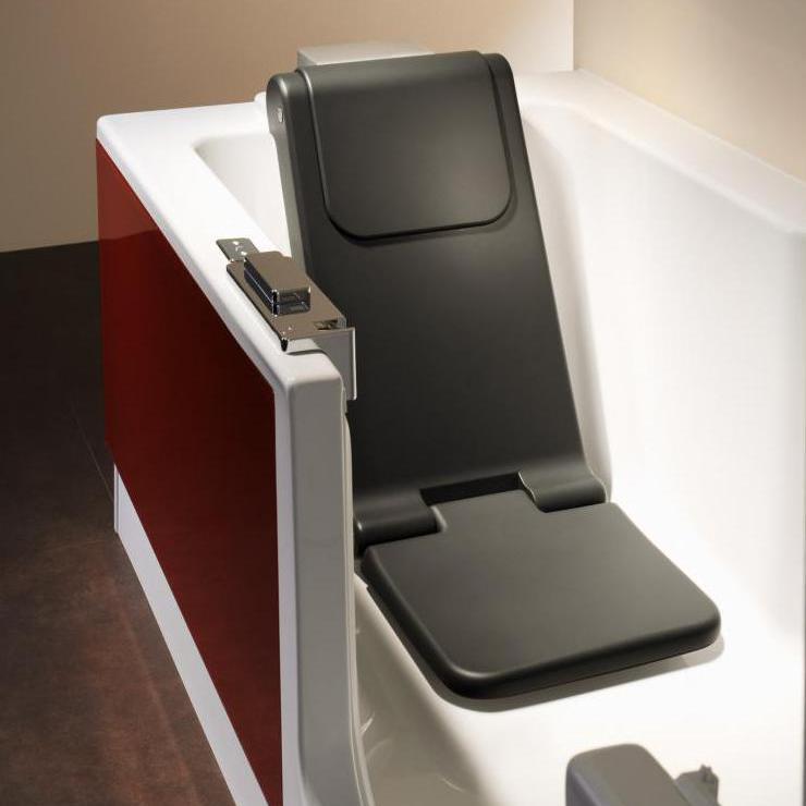 Duschsitz in der untersten Position